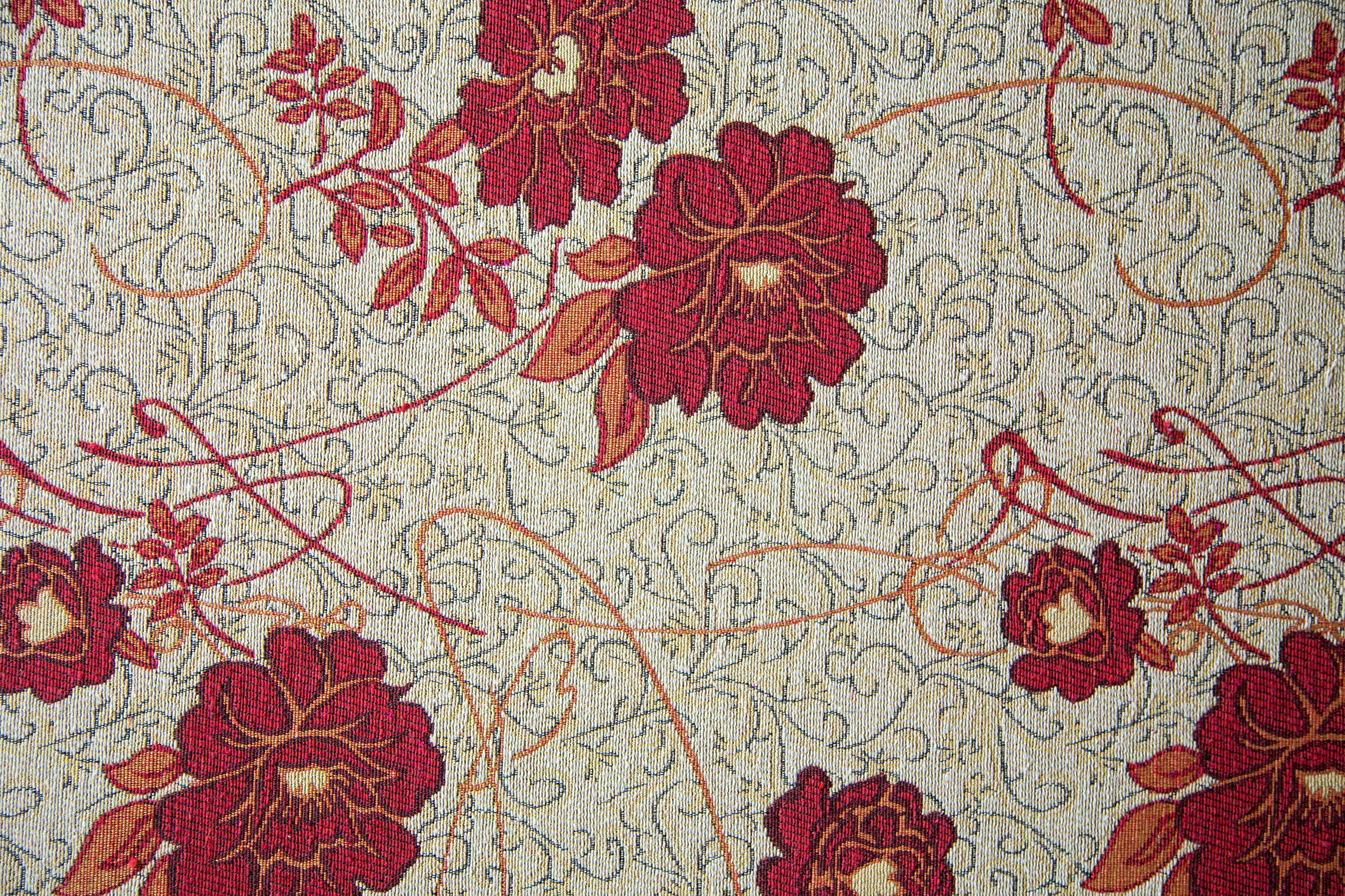 Vintage luxury flower fabric upholstery, texture background